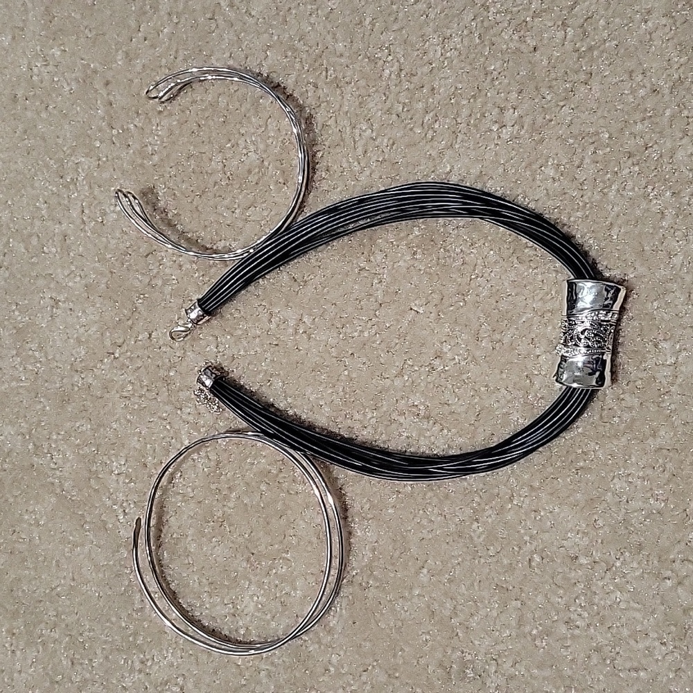 FREE WHEN BUNDLED!  Jewelry bundle, necklace, and two wrap upper Arm Cuff Bands